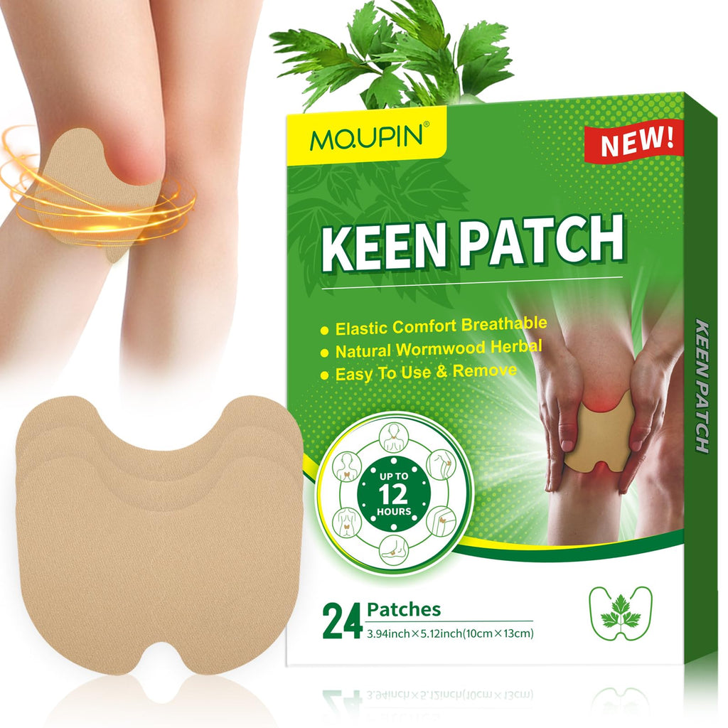 MQUPIN 24 Pcs Parches para Rodilla Alivio Natural del Dolor de Rodilla Parches para Artritis Alivio del Dolor en la Rodilla para Dolor Hueso con Hueso en Rodilla, Espalda, Cuello, Hombro